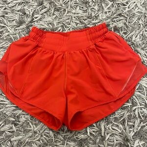 Red 2.5 Hotty Hot Lululemon Shorts Size 2